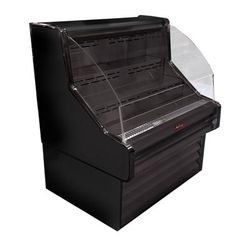 Howard-McCray SC-OS35E-6-B 75" Impulse Horizontal Open Air Cooler w/ 3 Levels, 115v, Black