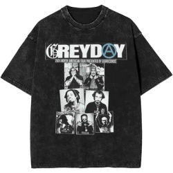 Grey Day 2024 Tour maglie per ragazzi Hip Hop lavato 100% cotone Street T-shirt abiti per Fan top