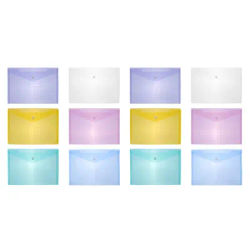 File Folder Document Holder Clear Plastic Envelopes Folders Organizer A5 Documents Envelope Storage Paper Pouch Travel Desk