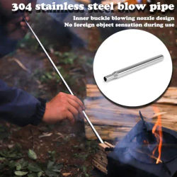 Outdoor Camping Blow Fire Tube Blowpipe Collapsible High Effective Tiny Beach Garden Tool Camping Equipment Blowing Fire Stick
