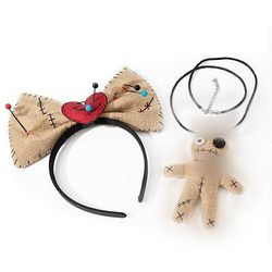 Set di accessori per costumi bambola voodoo Costume Spaventoso Bambini Adulti Per donna Ragazze Halloween Carnevale Vestirsi