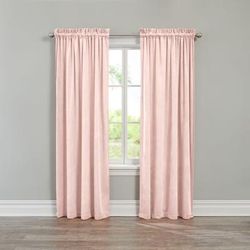 Wide Width BH Studio Velvet Rod-Pocket Panel by BH Studio in Peach (Size 50" W 108"L) Window Curtain