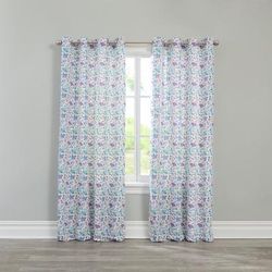 Wide Width BH Studio Microfiber Grommet Panel by BH Studio in Multi Floral (Size 50" W 72" L)