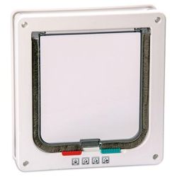 19.2x20cm white Karlie Cat Flap with 4-way closure