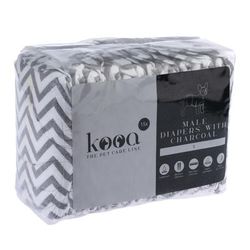 Small 15 Nappies Charcoal Male Nappies kooa Dog Toilet