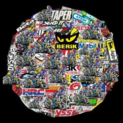 40/80pcs Car Bike Helmet Tank Racing Sponsor Logo Set Motorcycle Stickers Moto For Honda Yamaha Kawasaki Suzuki Motocross Decals