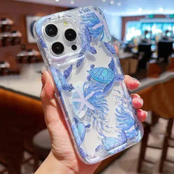 Case for Samsung Galaxy A55 A54 5G A35 A15 A14 A34 A32 A52 S21 FE S22 S23 S24Ultra Fashionable Colorful Marine Life Turtle Cover