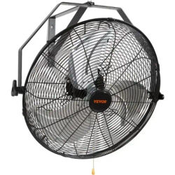 VEVOR 18 Inch Wall Mount Fan, 3-speed IP44 Waterproof Wall Fan, Max. 4150 CFM Wall Mounted Fan for