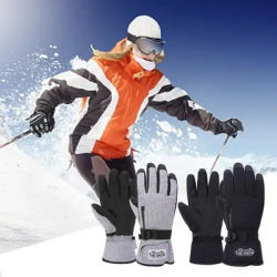 Snowmobile Gloves Full Finger Windproof Gloves High Dexterity Touchscreen Cold Weather Gloves With