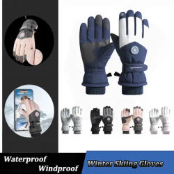 Winter Thermal Ski Gloves Warm Touchscreen Full Finger Sports Gloves Outdoor Waterproof Thermal