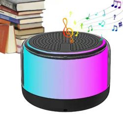 Hifi Mini Portable Speaker With Wireless Stereo Pairing Colorful Loud Sound LED Light USB