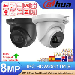 Dahua Original IPC-HDW2841TM-S 8MP IR30M Fixed-focal Eyeball WizSense Network Camera POE Built in