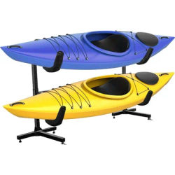 Freestanding Kayak Storage Rack, Heavy Duty Storage for Two-Kayak, SUP, Canoe & Paddleboard for