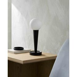 Ranzanico 18"H x 5"W x 5"D Modern Black/White Table Lamp - Boutique Rugs