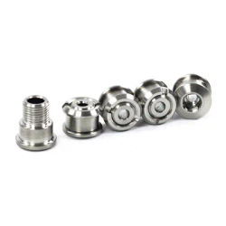 Aceoffice 5pcs Bike Chainring Bolts Titanium Chainwheel Screws Nuts For Brompton Folding Bike Bicycle Parts