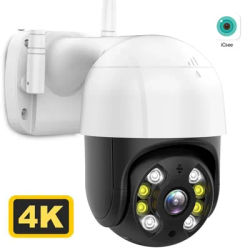 New 4K 8MP HD PTZ Camera Outdoor WiFi IP Camera iCSee 3MP 5MP Video Surveillance CCTV Camera Auto