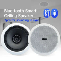 Top Dustproof Smart BT In Ceiling Active Speakers 6 Inch Home Surround Sound 2 Channel Built In Wall