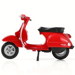 TEMU Welly 1/18 Scale Vespa Px 2016 Die-cast Moped Model For Ages 3-6, Miniature Metal Scooter Collectible - Simulation Motorcycle Figurine, Perfect Cake Topper & Gift For Young Enthusiasts