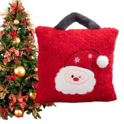 Christmas Throw Pillows Winter Holiday Pillow For Sofa 16x16 Inch Holiday Plush Pillow Santa Elk