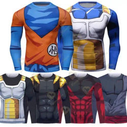 Rash Guard Dragon Ball Z T-shirt uomo maglie da boxe Rashguard magliette Running Sports Compression