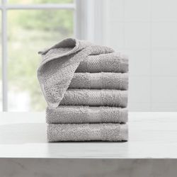 BH Studio 6-PC Wash Cloth Set by BH Studio in Silver