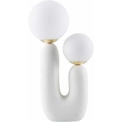 Sovramonte 22"H x 8"W x 12"D Modern White/Translucent Table Lamp - Boutique Rugs