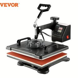 TEMU Vevor 8 In 1 Heat Press Machine 12x15 Inch Combo, Tshirt Press Machine Digital Control, Multifunctional Heat Transfer Machine Sublimation Combo For T-shirt Hat Mug Plate