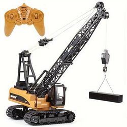 TEMU Remote Control Construction Toys, 15 Channel Electric Alloy Truck With Heavy Metal Hook, 1:15 Scale Remote Control Lifting Construction Truck With Lights And Sounds, Christmas, Gift