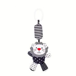 TEMU Baby Toys Cartoon Animal Stuffed Hanging Rattle Toy, Crib Stroller Car Seat Travel Stroller Soft Plush Toy With Wind Chime, Best Birthday Gift For Newborn , Christmas Gift