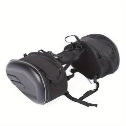 TEMU Large Capacity Motorcycle Side Packs - Helmet Storage - Motorcycle Panniers - Removable Straps - Oxford Fabric