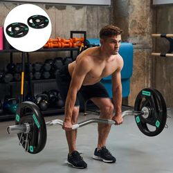 TEMU 2 X 10kg Weight Plates, Rubber Coated Barbell Weights Set W/ 5cm Holes, For Home, Gym, Lifting And Strength Training