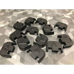Agency Arms A - Embossed Slide Cover Back Plate Glock Double Stack Models Black BP-BLK-BLK