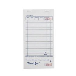 National Checking Company 1200SP Guest Check - (1) Part Booked, (13) Lines, White