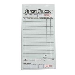 National Checking Company G3632 Guest Check - 1 Part Booked, 1 Lines, Durable, 15 lines, Green