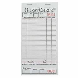 National Checking Company 526 Guest Check - (1) Part Booked, (18) Lines