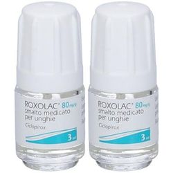 ROXOLAC® 80mg/g Smalto Medicato per Unghie Set da 2 2x3 g unghie a bas