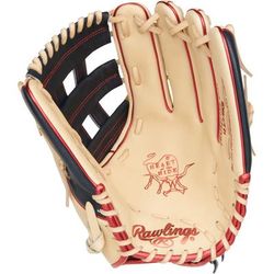 Rawlings Heart of the Hide Series 12.75" Fastpitch Softball Glove - Right Hand Throw - Camel/Navy Brown/Navy
