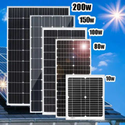 400w 300w 200w 150w 30w 10w rigid solar panel 12v battery charger photovoltaic panel system for home roof camper RV car travel