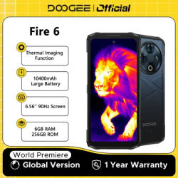World Premiere DOOGEE Fire 6 Rugged Phone 6.56" 90Hz Display 6GB RAM 256GB ROM 50MP AI Main Camera 10400mAh/18W Android 14