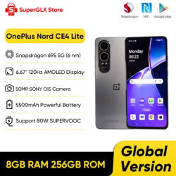 2024 New Global Version OnePlus Nord CE 4 Lite CE4 Snapdragon 695 5G Smartphone 6.67"120Hz AMOLED Display 5110mAh 80W SUPERVOOC