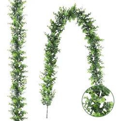 Artificial Silver Eucalyptus Greenery Garland Leaves Eucalyptus Dollar Vines Plant Wall for Wedding Faux Arch Garland Decor