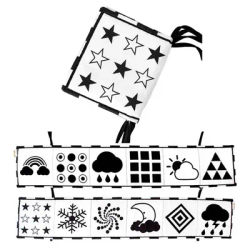 Baby Toys Cloth Book Newborn Bed Sticker Crib Bumper Black And White Color Animal Story Quiet Books Montessori Kids Baby Book