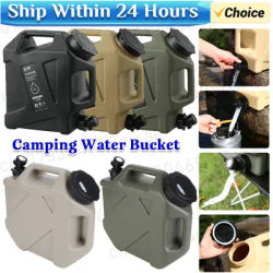 10/11/12L Outdoor Water Bucket Large-Capacity Portable Water Bag Container with Faucet Driving Water Tank for Picnic Hiking