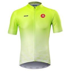 Per uomo Maglia da Ciclismo Sfumatura Manica Corta Bicicletta Maglia con 3 tasche posteriori Strisce Riflettenti Tasca Posteriore Elastico Dislittamento Gli sport Nero Giallo Viola scuro Abbigliamento