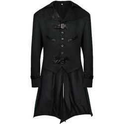 Punk Gotico Medievale Steampunk Cappotto Smoking Trench Vampiro Mago Costume Per uomo Stile Steampunk Halloween Mascherata Performance Adulti Cappotto