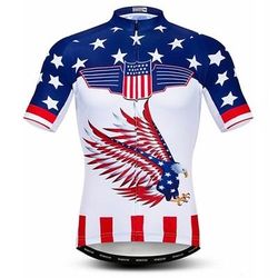 Per uomo Maglia da Ciclismo A Motivi Italia Bandiera Nazionale Manica Corta Bicicletta Maglia Top con 3 tasche posteriori Mountain Bike MTB Ciclismo su strada Resistente ai Raggi UV Asciugatura