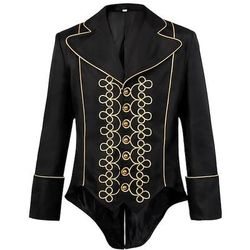 Smoking Trench Giacca da circo Principe Vampiro Punk Gotico Medievale Steampunk Adulti Per uomo Halloween Mascherata Performance Costumi di Halloween facili Vestirsi