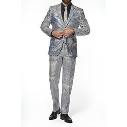 Metallico Disco Anni '80 Pantaloni Abiti Completi Blazer Disco Costume Per uomo Costume di Carnevale Natale Carnevale martedì grasso Festa / Sera Parata dell'Orgoglio Mese dell'orgoglio Adulti
