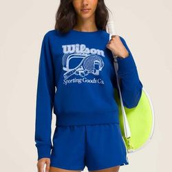 Wilson Sideline Crew Women's Tennis Apparel Royal Blue