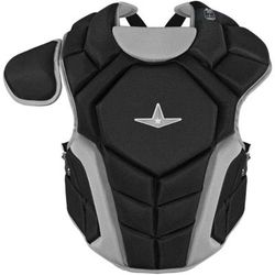 All Star Top Star NOCSAE Certified Baseball Catcher's Chest Protector - Ages 7-9 Black